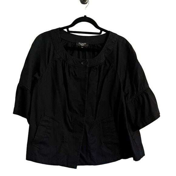 Talbots Jackets & Blazers - Talbots Neutral Jacket 18W Black Minimalist Workwear Preppy Classic Retro Resort